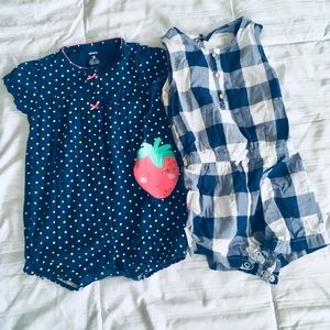 Carter’s Rompers, 18 months.